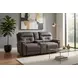 Point Break Brown 90" Triple Power Reclining Sofa with Drop Down Tray Table and USB Charging