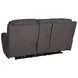 Point Break Brown 90" Triple Power Reclining Sofa with Drop Down Tray Table and USB Charging