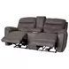Point Break Brown 90" Triple Power Reclining Sofa with Drop Down Tray Table and USB Charging