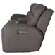 Point Break Brown 90" Triple Power Reclining Sofa with Drop Down Tray Table and USB Charging