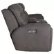 Point Break Brown 90" Triple Power Reclining Sofa with Drop Down Tray Table and USB Charging