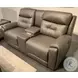Point Break True Grit Greystone Triple Power Reclining Sofa with Drop Down Table