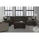 Landsings Chocolate 3 Piece Modular Sectional with Double Chaise