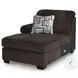 Landsings Chocolate 3 Piece Modular Sectional with Double Chaise
