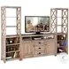 Hearthwood Haven Brown 2 Door 114" Entertainment Wall