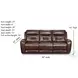 Point Break Hazelnut Leather 90" Triple Power Reclining Sofa with USB Charging