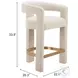 Saiko Beige Counter Height Stool