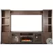 Hearthwood Haven Dark Brown 72" Media Console with Crystal Fireplace Insert