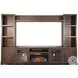 Hearthwood Haven Dark Brown 72" Media Console with Log Fireplace Insert