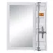 Cargo White Rectangular Vanity Mirror with Storage