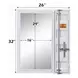 Cargo White Rectangular Vanity Mirror with Storage