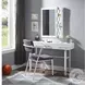 Cargo Gray Fabric and White Office Chair