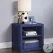 Cargo Blue Nightstand with USB Charging
