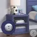 Cargo Blue Nightstand with USB Charging