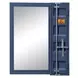 Cargo Blue Rectangular Vanity Mirror with Storage