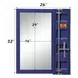 Cargo Blue Rectangular Vanity Mirror with Storage