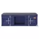 Cargo Gray Fabric and Blue 56" Upholstered Bench with Storage