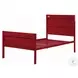 Cargo Red Twin Panel Bed
