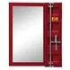 Cargo Red Rectangular Vanity Mirror with Storage