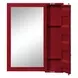 Cargo Red Rectangular Vanity Mirror with Storage