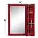 Cargo Red Rectangular Vanity Mirror with Storage