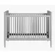 Modern Nursery Light Gray Convertible Crib