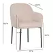 Sydney Taupe Performance Fabric Upholstered Arm Chair Set of 2