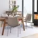 Magnus Gray And Brushed Stainless Steel Dining Chair Set Of 2