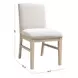 West End Ivory and Natural Maple Upholstered Parson Side Chair Set of 2