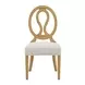 Oakmere Beige Upholstered Oval Side Chair Set of 2