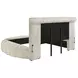 Sonya Ivory King Upholstered Panel Storage Bed