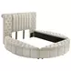 Sonya Ivory Queen Upholstered Panel Storage Bed