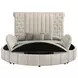 Sonya Ivory Queen Upholstered Panel Storage Bed