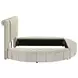 Sonya Ivory Queen Upholstered Panel Storage Bed