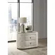 Sonya Ivory 2 Drawer Upholstered Nightstand Bedside Table