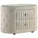 Sonya Ivory 2 Drawer Upholstered Nightstand Bedside Table