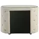 Sonya Ivory 2 Drawer Upholstered Nightstand Bedside Table