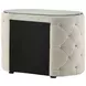 Sonya Ivory 2 Drawer Upholstered Nightstand Bedside Table