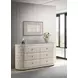 Sonya Ivory Upholstered 6 Drawer Dresser