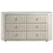Sonya Ivory Upholstered 6 Drawer Dresser
