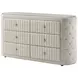 Sonya Ivory Upholstered 6 Drawer Dresser