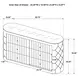Sonya Ivory Upholstered 6 Drawer Dresser