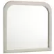 Sonya Ivory Upholstered Rectangular Dresser Mirror