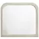 Sonya Ivory Upholstered Rectangular Dresser Mirror