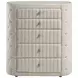 Sonya Ivory Upholstered 5 Drawer Chest