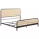 Lanewood Black Open Cane Webbing King Metal Bed