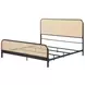 Lanewood Black Open Cane Webbing King Metal Bed