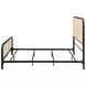 Lanewood Black Open Cane Webbing King Metal Bed