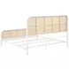 Lanewood White Open Cane Webbing King Metal Bed