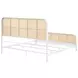 Lanewood White Open Cane Webbing King Metal Bed
